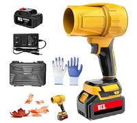 Industrie Turbo Jet Blower, Blower per Aria Asciugatura in Auto A Corda con velocità Regolabile, Spolverino Super Potenza, Soffianti A Foglia Portatili per Pulizia del Patio, Cura Yellow One Battery
