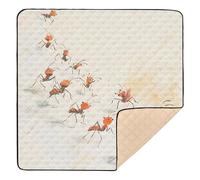 Industrious Formiche che trasportano cibo, grande e robusto, tappetino da gioco per bambini, 1 pezzo, per bambini, bambini, bambini, 127 x 127 cm