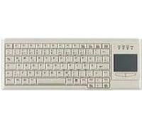 Industry 4.0 Compact Ultraflat Touchpad Keyboard - Corded - QWERTY - Light Grey