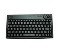 Industry 4.0 Mini Trackball Keyboard - Corded - QWERTY - Black