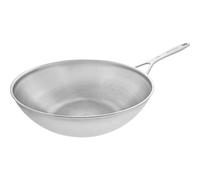 Demeyere Industry 5 Wok fondo piatto - 30 cm, 18/10 acciaio inossidabile