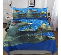 INDYAH L'era glaciale Set Di Biancheria Da Letto Con Stampa 3D, Animazione Copripiumino in Microfibra, Con Cerniera E Federe Copripiumini Double（200x200cm）