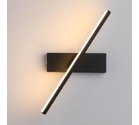 Inear Bedroom Bedside Wall Lamp Long Strip Metal Wall Light with 330°Rotation Adjustment Function, Modern Led Wall Sconce for Living Room Study Room Corridor Dining Room Restaurant (Color : Dar/K/Warm
