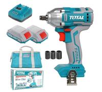 AVVITATORE A IMPULSI A BATTERIA 20V ATTACCO 1/2" 2BATTERIE RICARICABILI TOTAL