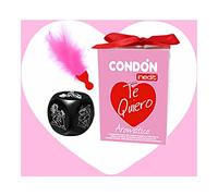 Inedit 00249/TQR Scatola Te Quiero Rosa (Dado+Condon+Pluma), Multicolore