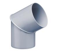 INEFA Curva per pluviale 60 gradi 100mm Grigio - Curva per pluviale in PVC per la grondaia della casetta da giardino come accessorio su misura per il drenaggio