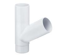 INEFA Tubo di derivazione a 60 gradi Plastica, rami per tubi, accessori per grondaie per casette da giardino 75/75mm bianco