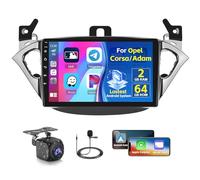 Inefala 2+64G Radio per Opel Corsa 2015-2019/Opel Adam 2013-2016 Android 15 con Wireless CarPlay Android Auto, 9'' Schermo per Auto con Bluetooth WIFI 26UI GPS FM EQ SWC AHD Telecamera Posteriore