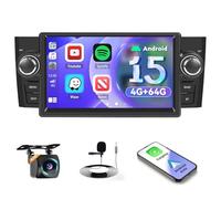 Inefala 4G+64G Autoradio Android 15 per Fiat Punto 2005-2009/Linea 2007-2011, 7" Touchscreen Stereo Auto Bluetooth con Wireless CarPlay Android Auto GPS WiFi RDS/FM MIC Retrocamera