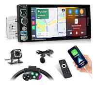 Inefala Autoradio bluetooth 1 Din con Carplay e Android Auto Radio con Schermo da 6,9 Pollici con Bluetooth, Mirror Link, Supporta FM/RDS, EQ, 2 USB, Type C, Ricarica Rapida