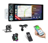 Inefala Autoradio bluetooth 1 Din con Wireless Carplay e Android Auto Radio con Schermo da 6,8 Pollici con Bluetooth, Mirror Link, Supporta FM/RDS, EQ, USB, Type C, Ricarica Rapida