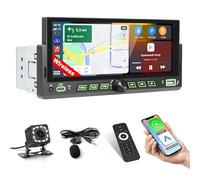 Inefala Autoradio bluetooth 1 Din con Wireless Carplay e Android Auto Radio con Schermo da 6,86 Pollici con Bluetooth, Mirror Link, Supporta FM/RDS, EQ, USB, Type C, Ricarica USB