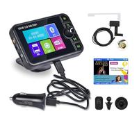 Inefala DAB Dab+ Adattatore per Autoradio Display LCD Colorato da 2,4 Pollici con Vivavoce Bluetooth, Trasmettitore Dab, Trasmettitore FM, AUX in/out, TF Card Music Play, Caricatore da Auto