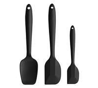 iNeibo Spatola Silicone Set di Spatola Cucina Termoresistente Leccapentole Silicone 100% Alimentare Marisa da Cucina Privo di Bpa Set di 3 Nero