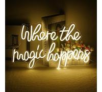 ineonlife Insegna al neon a LED con scritta bianca illuminata da parete, 43 cm x 24.89 cm, silicone e acrilico, decorazione, luce notturna, regalo