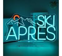 ineonlife Ski Apres Scritte Neon,Sci Dopo Insegna Neon Da Parete,Scritta Led Adatto Per Negozi Di Sci,Resort A Tema Sciistico,Eventi Sciistici, Feste,Camere Da Letto,Decorazioni Per La Casa,Regali