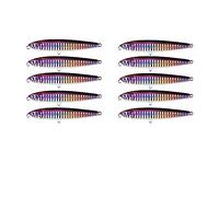 INEOUT 10 PCS Affrontare Matita Affondamento 13g 16g 24g Minnow Esche da Pesca Esca Dura Luce di Vibrazione di Alta qualità Acqua Dolce Acqua di Mare(10 PCS G 2 Hook,16g)