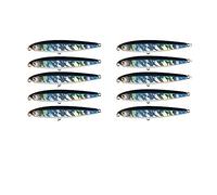 INEOUT 10 PCS Affrontare Matita Affondamento 13g 16g 24g Minnow Esche da Pesca Esca Dura Luce di Vibrazione di Alta qualità Acqua Dolce Acqua di Mare(10 PCS J 2 Hook,16g)