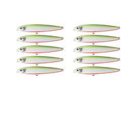 INEOUT 10 PCS Affrontare Matita Affondamento 13g 16g 24g Minnow Esche da Pesca Esca Dura Luce di Vibrazione di Alta qualità Acqua Dolce Acqua di Mare(10 PCS C 2 Hook,13g)