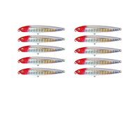 INEOUT 10 PCS Affrontare Matita Affondamento 13g 16g 24g Minnow Esche da Pesca Esca Dura Luce di Vibrazione di Alta qualità Acqua Dolce Acqua di Mare(10 PCS A 2 Hook,24g)