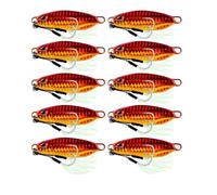 INEOUT 10 Pz/Set Metallo Jig Cucchiaio Richiamo Esche Artificiali Riva Lento Jigging Bass Attrezzatura da Pesca 10g 15g 20g 30g 40g 50g(B 10 PCS Bait,30G)