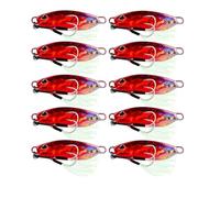 INEOUT 10 Pz/Set Metallo Jig Cucchiaio Richiamo Esche Artificiali Riva Lento Jigging Bass Attrezzatura da Pesca 10g 15g 20g 30g 40g 50g(E 10 PCS Bait,10G)