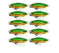 INEOUT 10 Pz/Set Metallo Jig Cucchiaio Richiamo Esche Artificiali Riva Lento Jigging Bass Attrezzatura da Pesca 10g 15g 20g 30g 40g 50g(A 10 PCS Bait,20G)