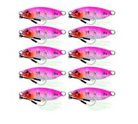INEOUT 10 Pz/Set Metallo Jig Cucchiaio Richiamo Esche Artificiali Riva Lento Jigging Bass Attrezzatura da Pesca 10g 15g 20g 30g 40g 50g(I 10 PCS Bait,20G)