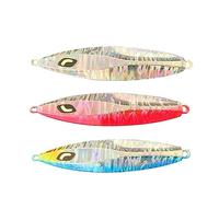 INEOUT 3Pcs Casting Fishing Jig Lures 60g 80g Shore Cast Cucchiaio da Jigging Esche Artificiali Wobblers for Attrezzatura da Pesca for Branzino(D3,80g)