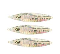 INEOUT 3Pcs Casting Fishing Jig Lures 60g 80g Shore Cast Cucchiaio da Jigging Esche Artificiali Wobblers for Attrezzatura da Pesca for Branzino(A3,60g)