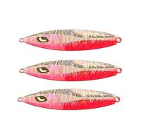 INEOUT 3Pcs Casting Fishing Jig Lures 60g 80g Shore Cast Cucchiaio da Jigging Esche Artificiali Wobblers for Attrezzatura da Pesca for Branzino(C3,80g)