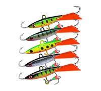 INEOUT 4 pz/Lotto Bilanciatore di Pesca Verticale Jigging Lure Richiamo 6.8 cm 15g Ice Jig Pesca Invernale Pike Bass(4pcs 82mm 15.2g)