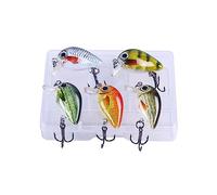 INEOUT 5 Pz/Scatola Mini Richiamo di Pesca 1.5G 27 Millimetri Crankbait Occhi 3D Pesca alla Carpa Affrontare Wobblers Galleggianti Topwater Lure Pesce Crank Esca Dura(Type C)