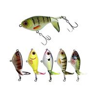 INEOUT 6 Pz/Lotto Topwater Richiamo di Pesca 75mm 17g Popper Artificiale Esca Dura Coda Rotante Pesca A Traina Attrezzatura da Pesca