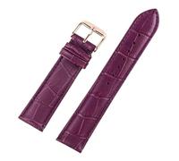 INEOUT Accessorio Orologio Cinturino In Pelle Da Uomo E Da Donna 12 Mm 14 Mm 16 Mm 18 Mm Viola Verde Bianco Rosso Cinturino In Pelle(Purple rose buckle,13mm)