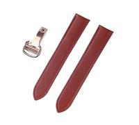 INEOUT Cinturino di ricambio for orologio compatibile con cinturino in vera pelle Tank London da 17 mm, 18 mm, 19 mm, 20 mm, 22 mm(Brick red rose,22)