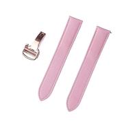 INEOUT Cinturino di ricambio for orologio compatibile con cinturino in vera pelle Tank London da 17 mm, 18 mm, 19 mm, 20 mm, 22 mm(Pink rose,21)