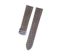 INEOUT Cinturino for orologio in pelle di coccodrillo compatibile con Tank London Solo cinturino for orologio da uomo e donna in pelle 16mm 17mm 18mm 19mm 20mm(Camel brown,15)