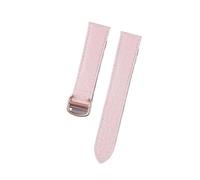INEOUT Cinturino for orologio in pelle di coccodrillo compatibile con Tank London Solo cinturino for orologio da uomo e donna in pelle 16mm 17mm 18mm 19mm 20mm(Pink rose buckle,13)
