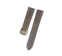 INEOUT Cinturino for orologio in pelle di coccodrillo compatibile con Tank London Solo cinturino for orologio da uomo e donna in pelle 16mm 17mm 18mm 19mm 20mm(Camel brown rose,13)