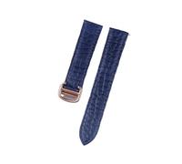 INEOUT Cinturino for orologio in pelle di coccodrillo compatibile con Tank London Solo cinturino for orologio da uomo e donna in pelle 16mm 17mm 18mm 19mm 20mm(Royal blue rose,13)