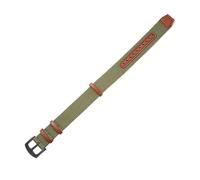 INEOUT Cinturino For Orologio In Pelle Di Nylon Verde Nero Grigio Da 20 Mm A 22 Mm For Donna E Uomo, Cinturino Sportivo Morbido(Green-black,22mm)