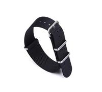 INEOUT Cinturino in Nylon for Orologio 20mm 22mm for Cinturino Casual Sostituisci Cinturino Sportivo(Black_20mm)