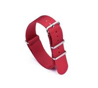 INEOUT Cinturino in Nylon for Orologio 20mm 22mm for Cinturino Casual Sostituisci Cinturino Sportivo(Red_20mm)