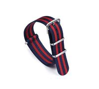 INEOUT Cinturino in Nylon for Orologio 20mm 22mm for Cinturino Casual Sostituisci Cinturino Sportivo(Navy Red_22mm)