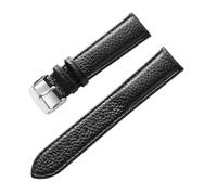 INEOUT Cinturino in Vera Pelle da Donna in Morbida Pelle di Litchi Cinturino in Pelle di Vacchetta Cinturino for Orologio da Uomo Impermeabile 14 16 18mm Accessori for Catena di Orologi(Black_19mm)