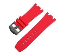 INEOUT Cinturino Sportivo In Gomma Impermeabile In Silicone Compatibile Con Cinturino For Orologio Audemars E Piguet AP Royal Oak 15706 15707 26020 26170 Cinturino For Orologio 28 Mm(Red-Black-K14,28x