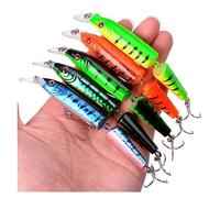 INEOUT Minnow Crankbaits Tackle Fishing Lure Kit Pesca Hard Bait Spoonbait Artificiale Set di Wobblers for Luccio Traina Carpa Mista(5pc-9.3g 10.8cm)