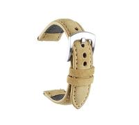 INEOUT Nuovo Cinturino For Orologio In Pelle Scamosciata 18mm 19mm 20mm 22mm Cinturino Vintage Fatto A Mano Cinture Di Ricambio Marrone Grigio For Accessori For Orologi (Color : Beige, Size : 19mm)