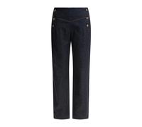 Ines de la Fressange Paris - Pantaloni a gamba larga con bottoni e vita alta - - Jeans - Donna - Blu - S